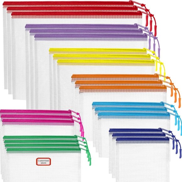 25pcs Mesh Zipper Pouch Bags for Organization and Storage,Toy Storage Bags,Zippe - Picture 1 of 7